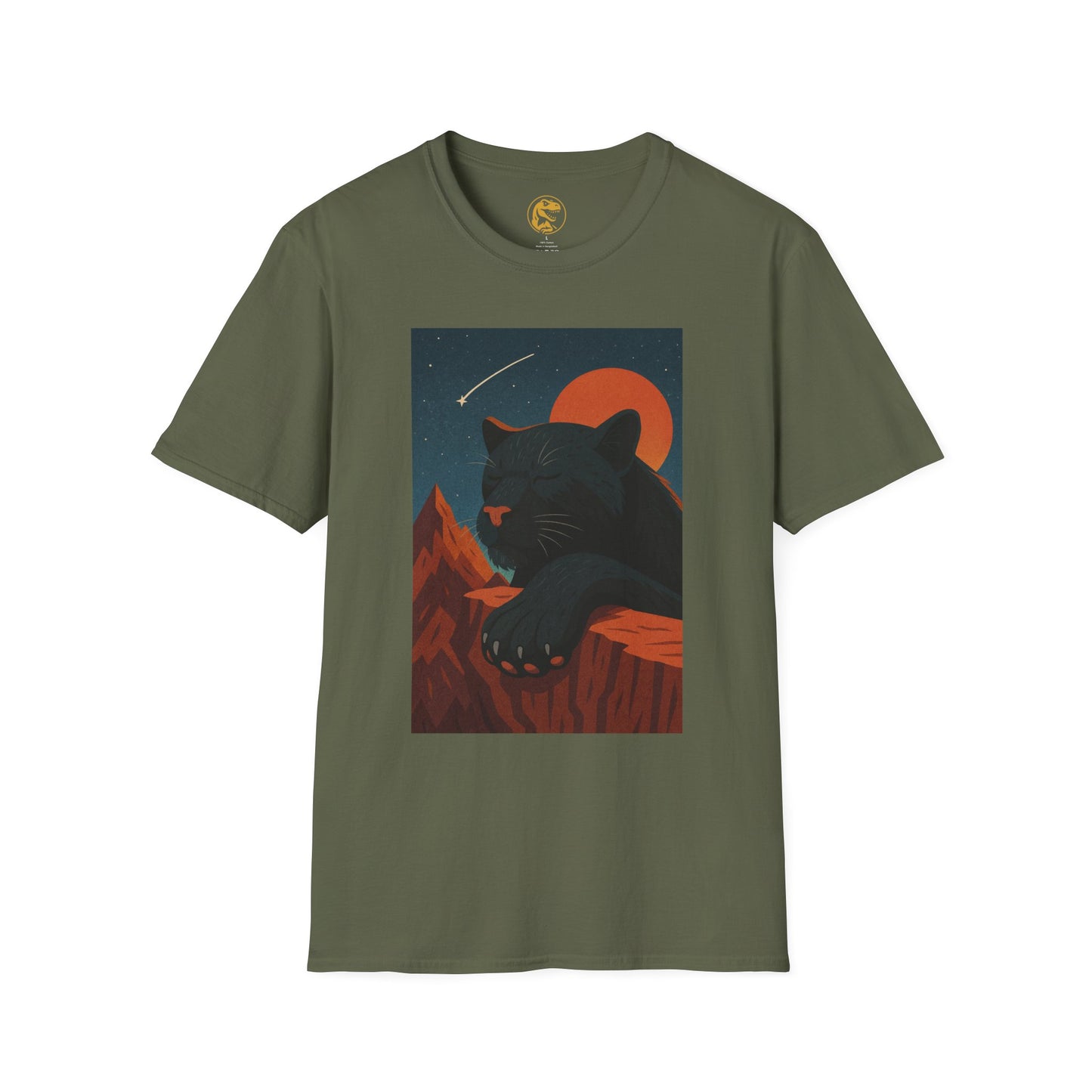 Midnight Panther T-Shirt, Unisex Tee, Nature Lover Gift, Casual Wear, Graphic Shirt, Animal Lover Apparel