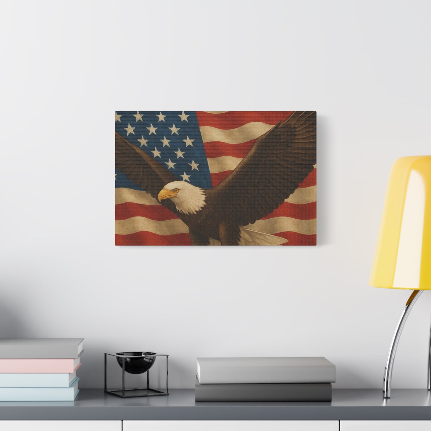 American Eagle Canvas Wall Art, Patriotic Home Decor, Stretched Artwork for Veterans, Independence Day Gift, 12x16 Inch Canvas, [...]