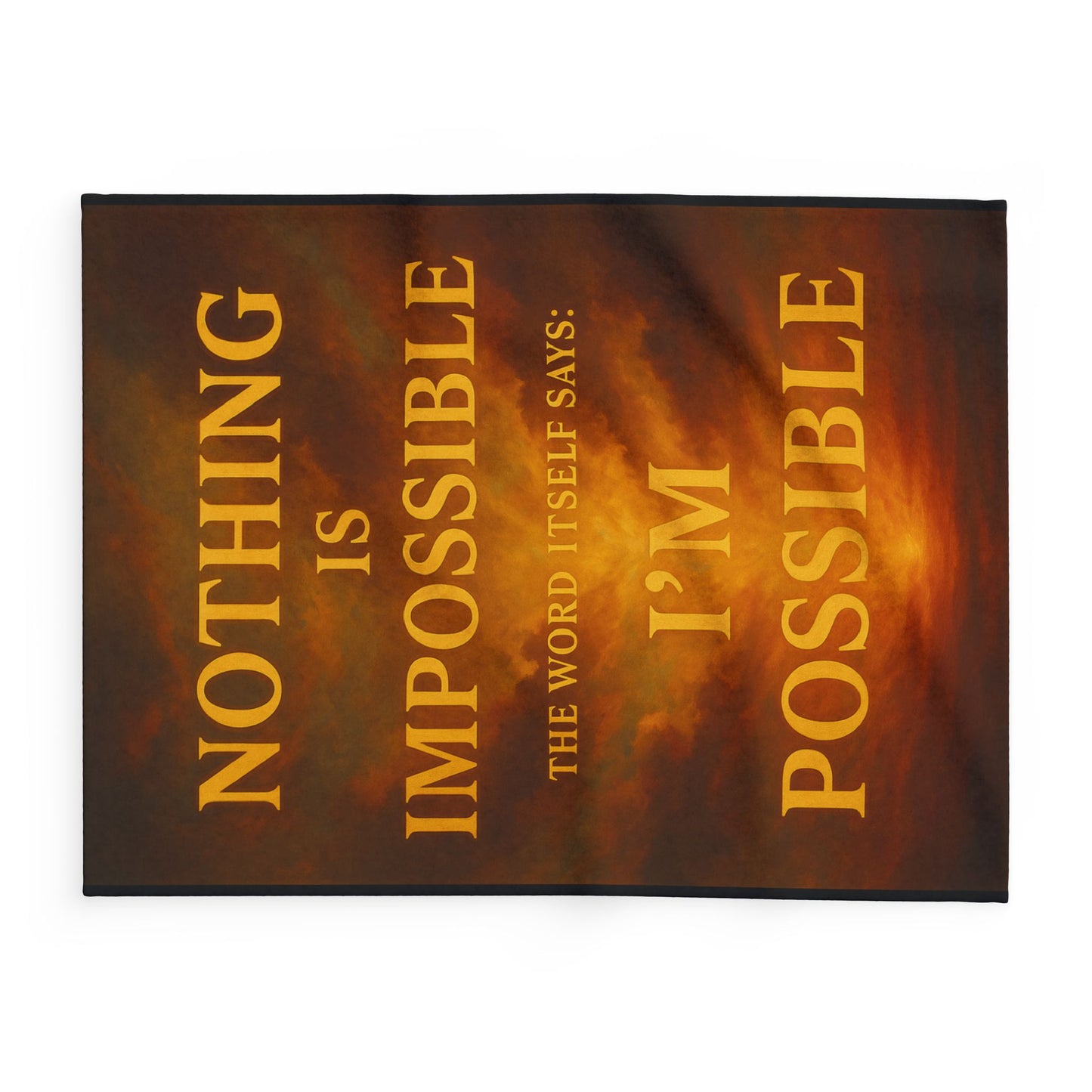 Inspirational Arctic Fleece Blanket - Motivational Throw for Home, Cozy Gift, Self-Care Decor, Positive Vibes Blanket