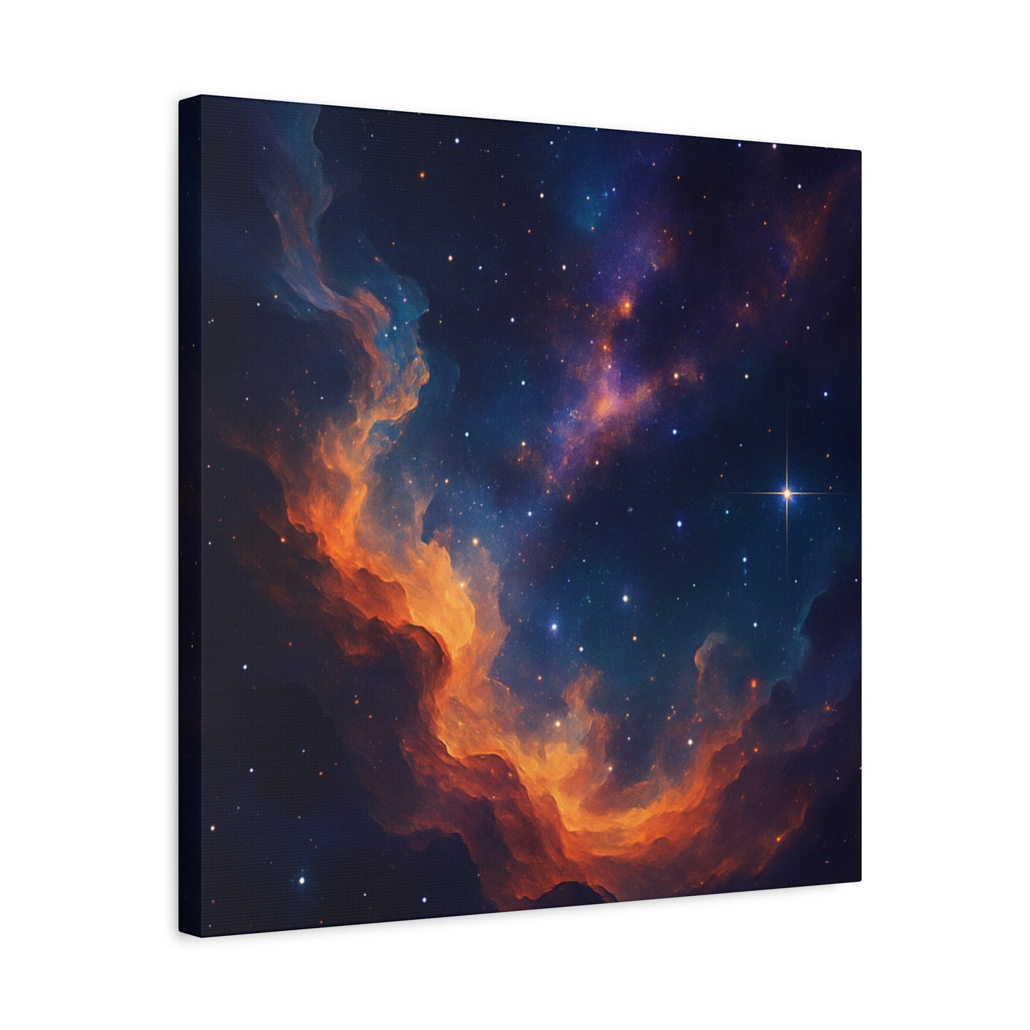Stellar Flame – Nebula Canvas Art