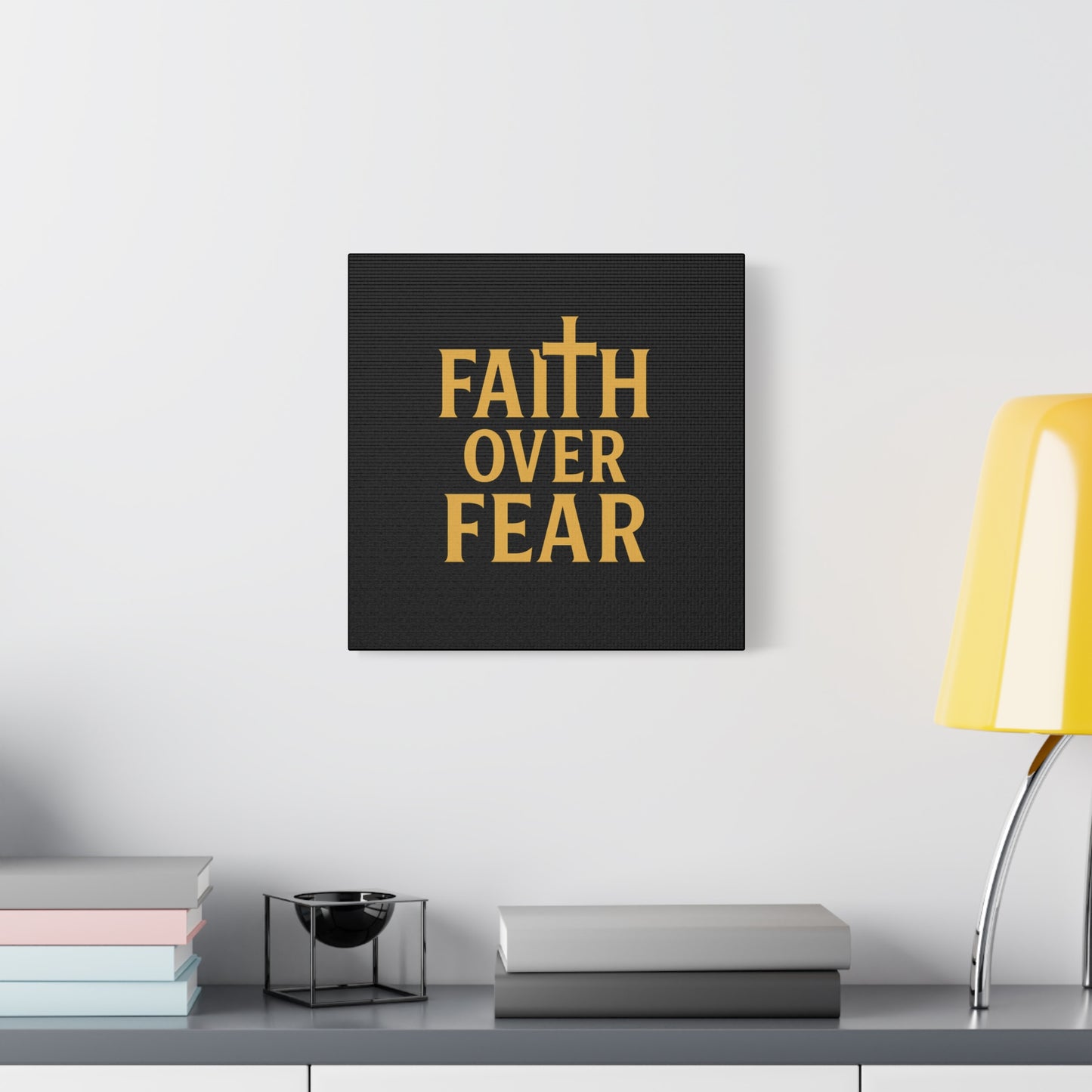 Faith Over Fear Canvas Art - Inspirational Wall Decor, Motivational Gift, Home Decoration, Christian Wall Art, Belief Affirmation