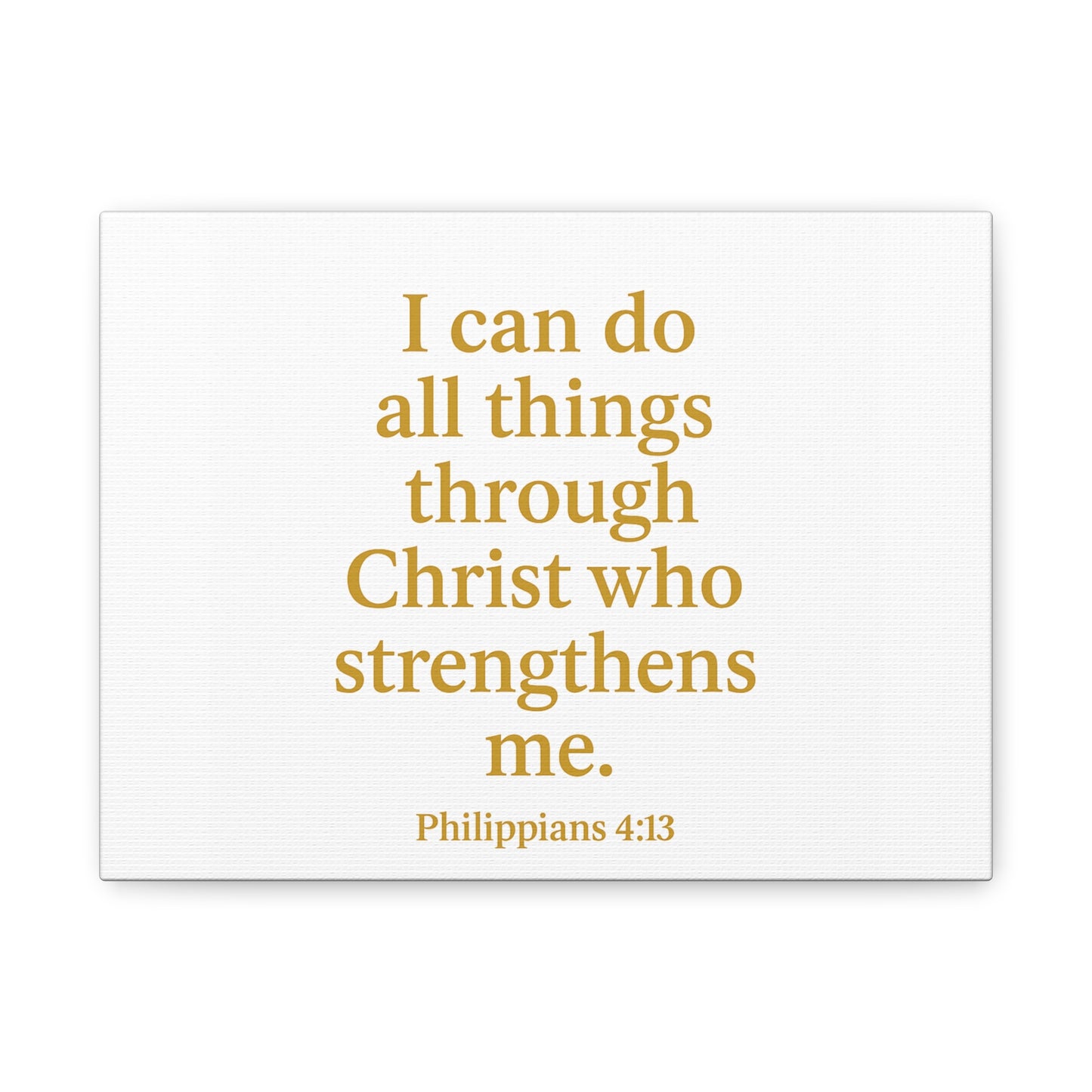 Inspirational Wall Art Canvas - Philippians 4:13 Quote, Motivational Home Decor, Christian Gift, Modern Framed Print, Faith-Based Art