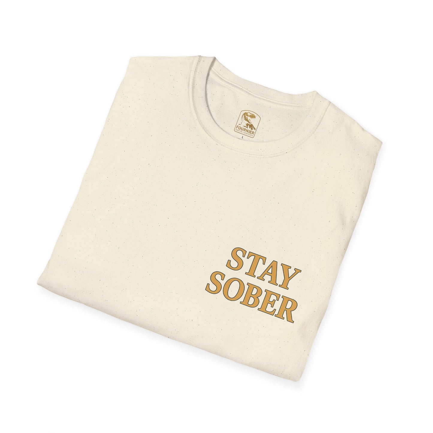 Unisex Softstyle T-Shirt - Stay Sober & Defend Peace Design, Casual Streetwear, Gift for Recovery Support, Positive Vibes, Everyday Wear