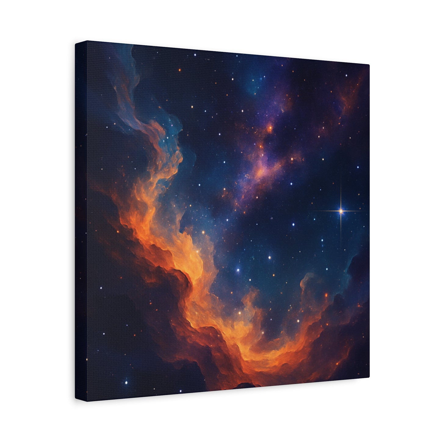Stellar Flame – Nebula Canvas Art