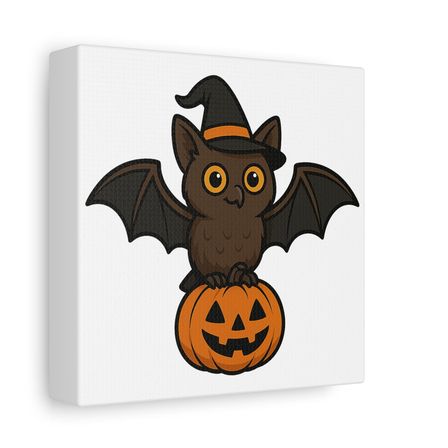 Halloween Owl Canvas Wall Art, Cute Owl Decor, Fall Home Decoration, Spooky Gothic Art, Kids Room Wall Decor, Fun Autumn Decor