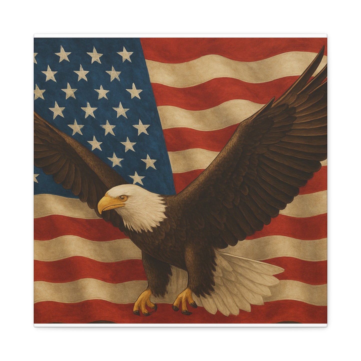 American Eagle Canvas Wall Art, Patriotic Home Decor, Stretched Artwork for Veterans, Independence Day Gift, 12x16 Inch Canvas, [...]