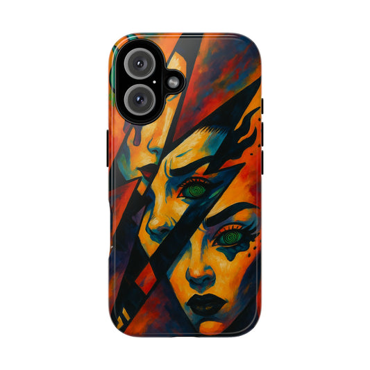 Vibrant Phone Case with Edgy Art, Tough Cases for Trendsetters, Unique Gift for Art Lovers, Colorful Phone Accessory, Protection and Style