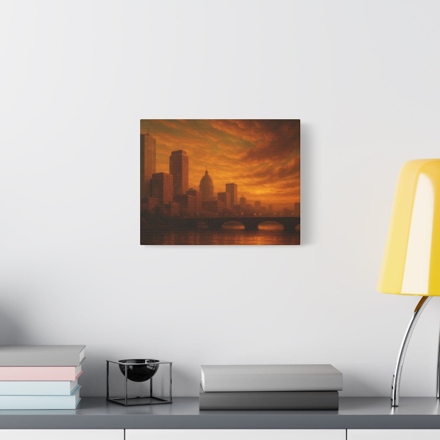 Sunset Cityscape Wall Art, Canvas Print, Home Decor, Urban Landscape, Unique Gift, Modern Art, Interior Design