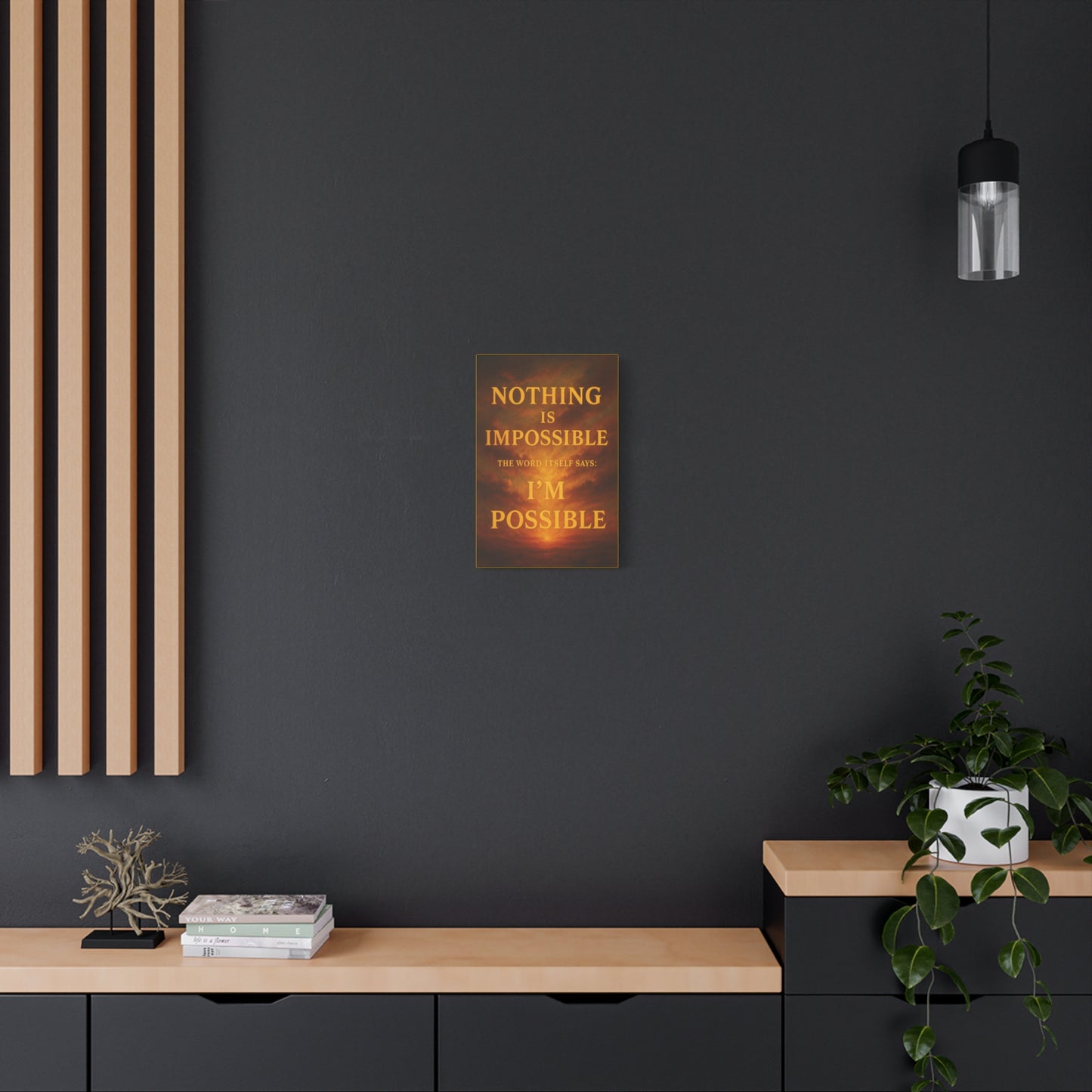 Inspirational Canvas Print, Motivational Wall Art, Positive Quote Decor, Home Office Wall Art, Gift for Dreamers