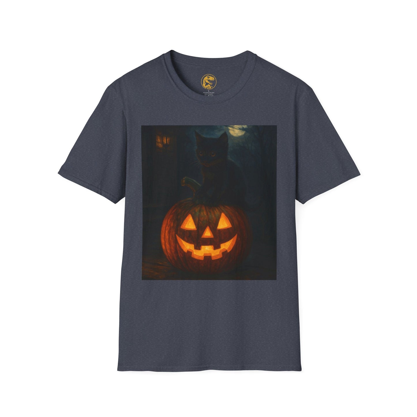 Halloween Cat & Pumpkin T-Shirt | Fall Shirt, Unisex Tee, Halloween Costume, Autumn Apparel, Spooky Gift