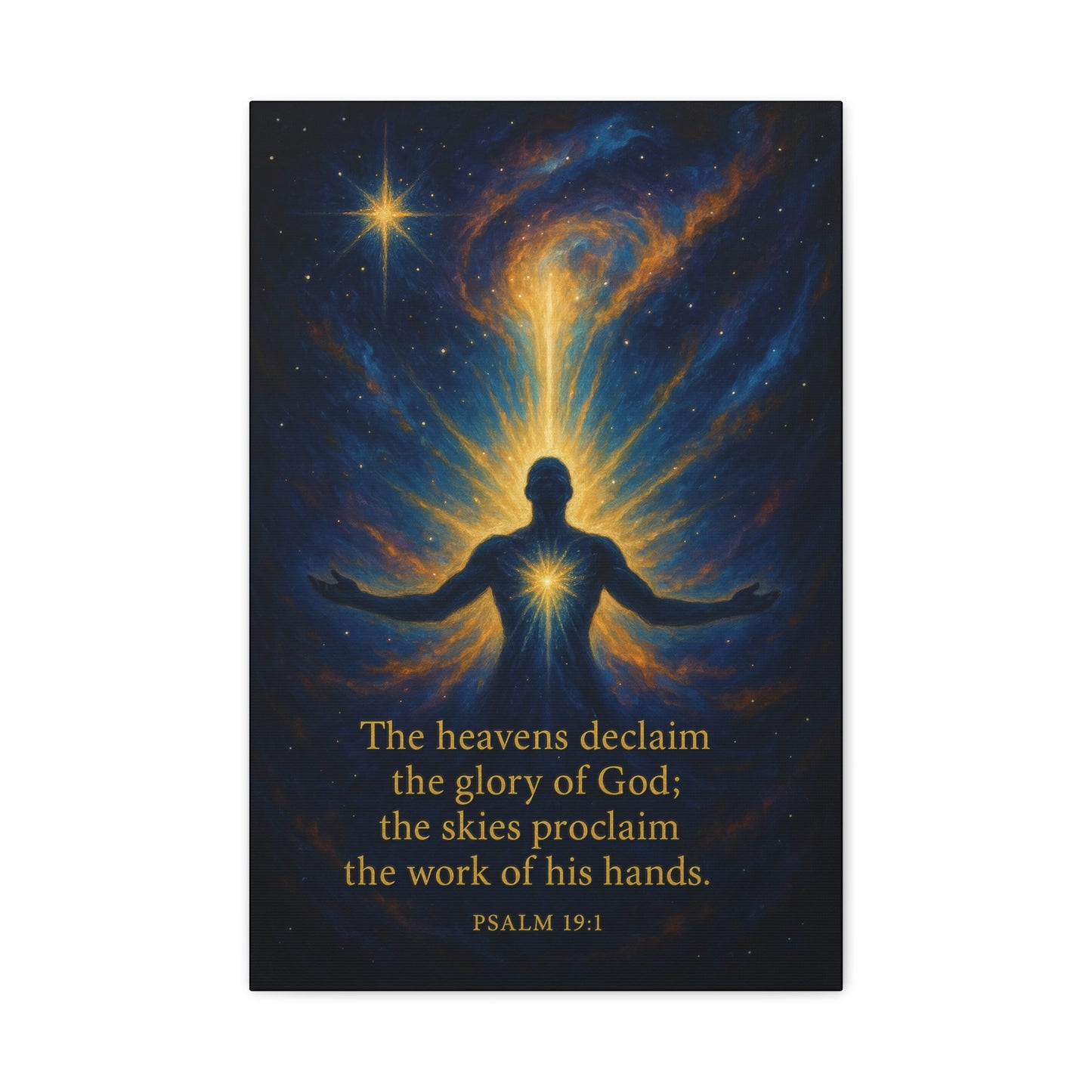 Inspirational Canvas Wall Art - Psalm 19:1