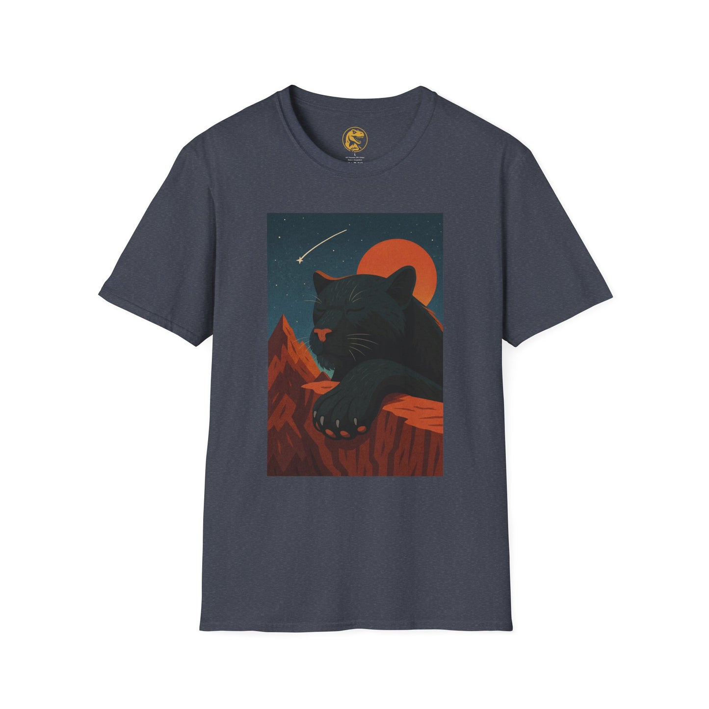 Midnight Panther T-Shirt, Unisex Tee, Nature Lover Gift, Casual Wear, Graphic Shirt, Animal Lover Apparel