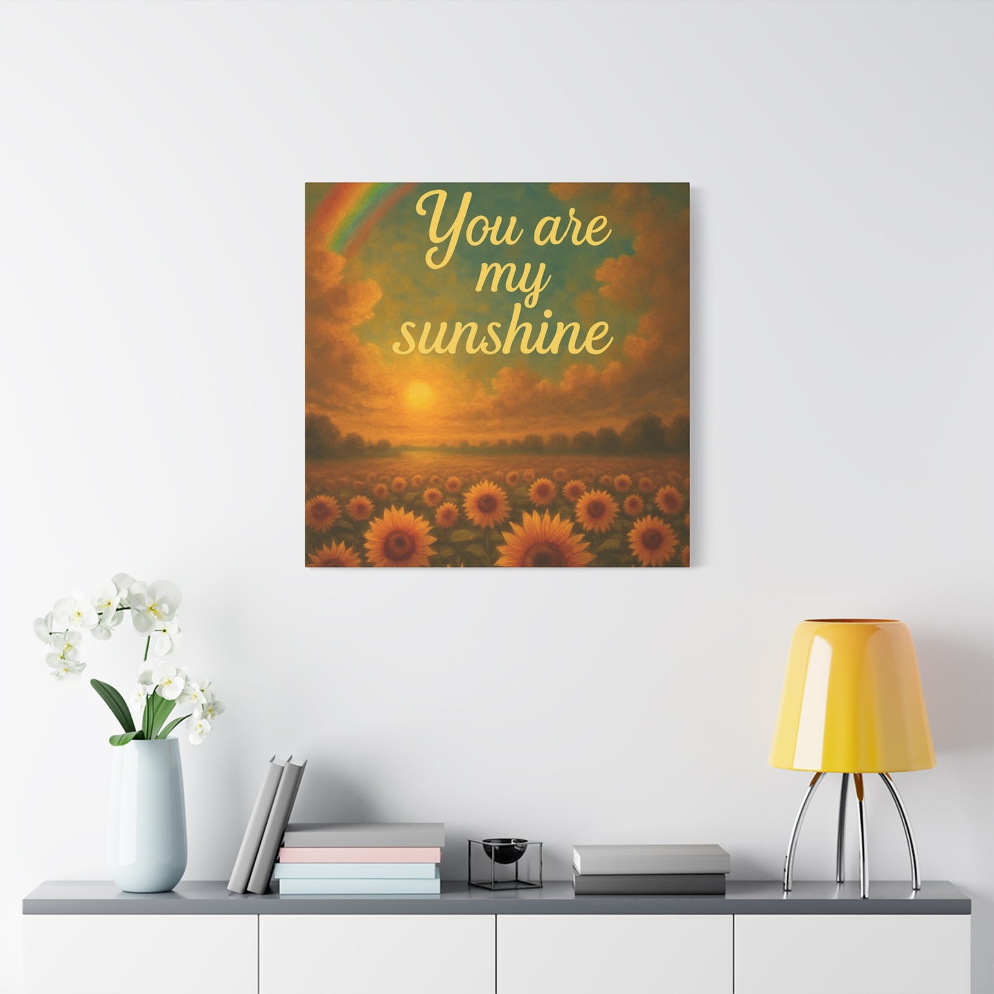 Sunshine Canvas Wall Art, Inspirational Home Decor, Custom Motivational Print, Gift for Friends, Thoughtful Decoration