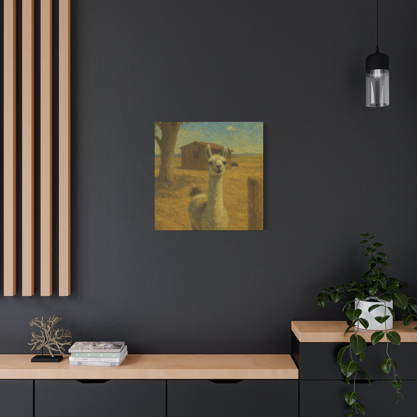 Llama Artwork Canvas Print, Unique Home Decor, Wall Art for Animal Lovers, Canvas Wall Art, Gift for Nature Enthusiasts