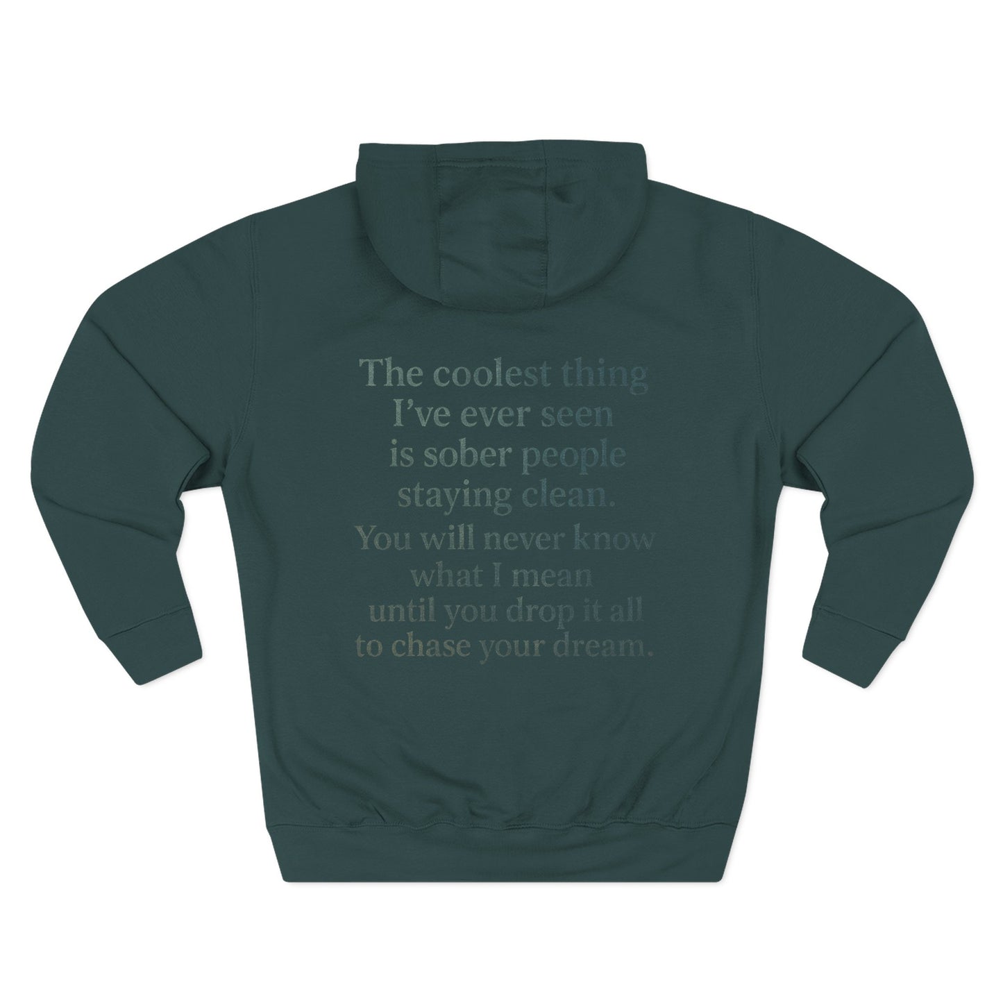 Stay Sober Three-Panel Fleece Hoodie | Recovery Fashion, Inspirational Gift, Motivational Apparel, Casual Wear, Cozy Lifestyle
