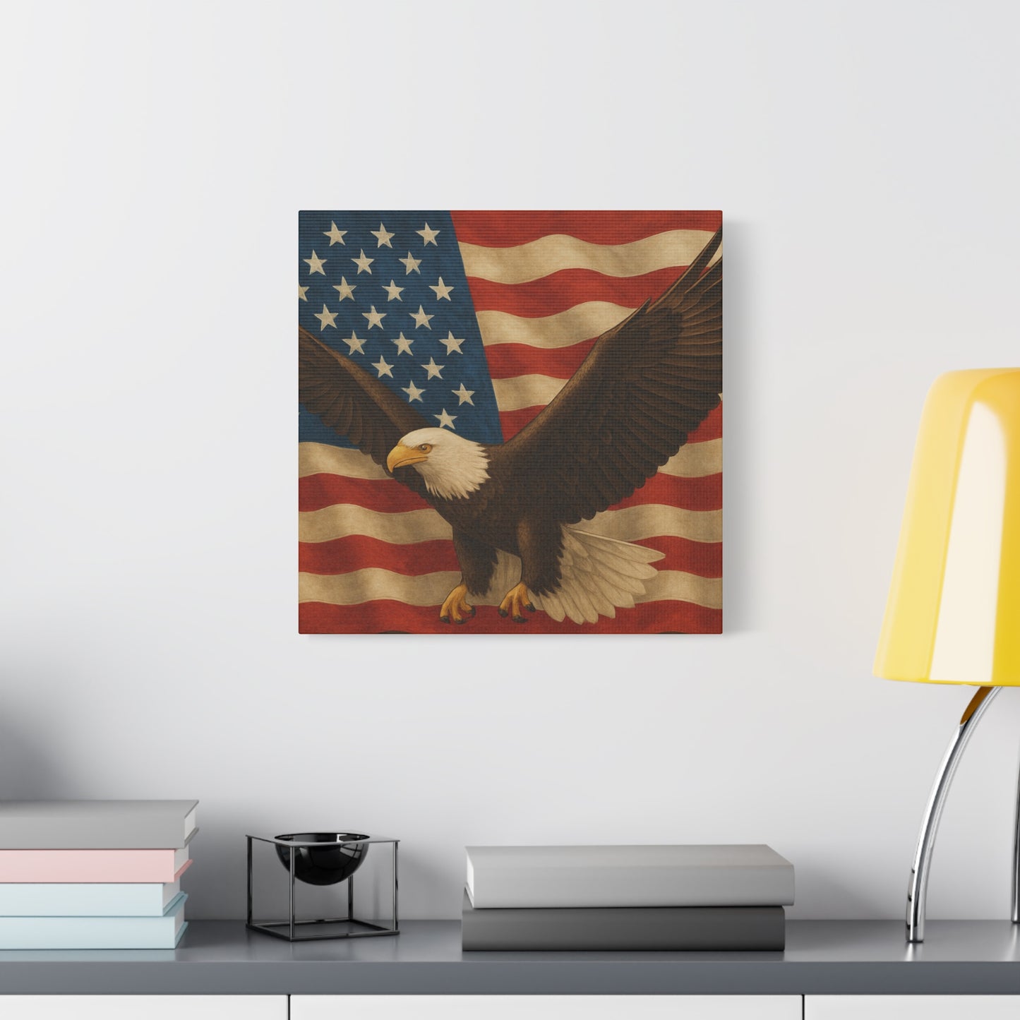 American Eagle Canvas Wall Art, Patriotic Home Decor, Stretched Artwork for Veterans, Independence Day Gift, 12x16 Inch Canvas, [...]