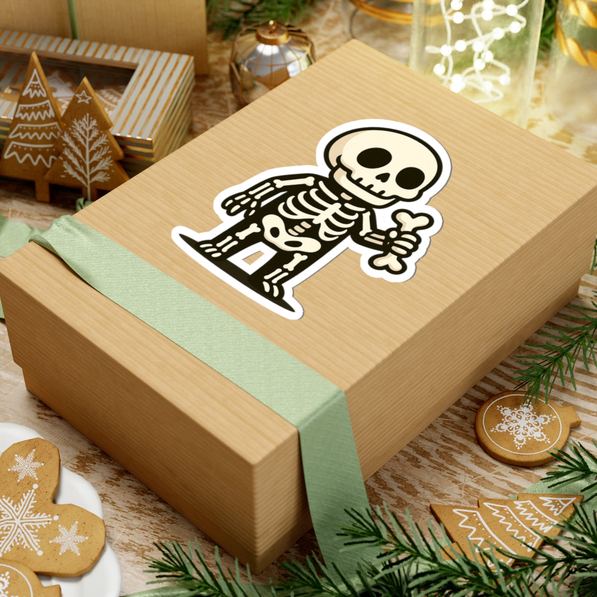 Whimsical Skeleton Kiss-Cut Stickers | Fun Halloween Decor, Cute Gifts, Laptop Stickers, Party Favors, Bone Lover Merchandise