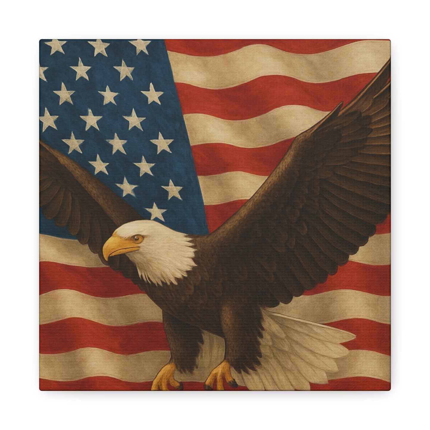 American Eagle Canvas Wall Art, Patriotic Home Decor, Stretched Artwork for Veterans, Independence Day Gift, 12x16 Inch Canvas, [...]