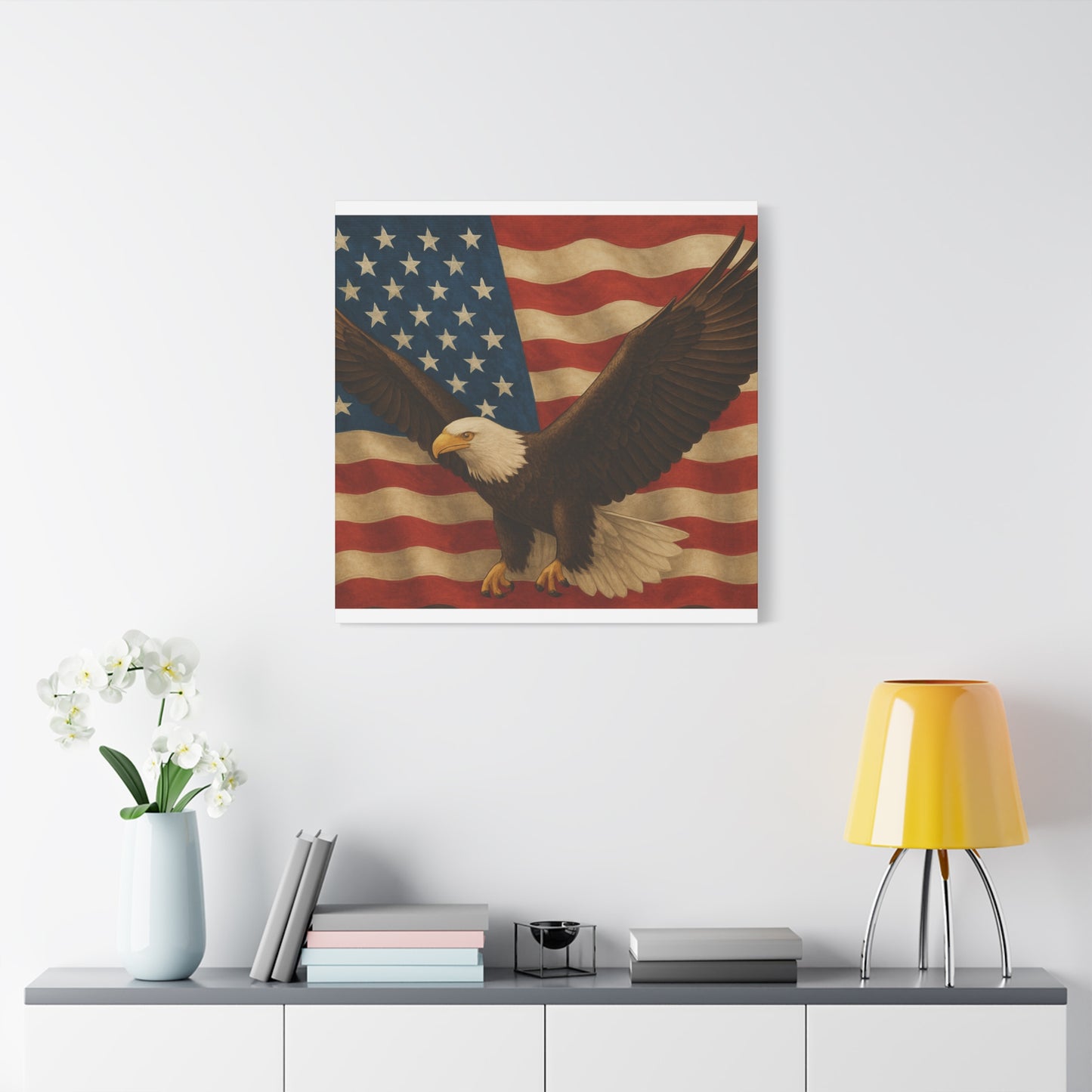 American Eagle Canvas Wall Art, Patriotic Home Decor, Stretched Artwork for Veterans, Independence Day Gift, 12x16 Inch Canvas, [...]