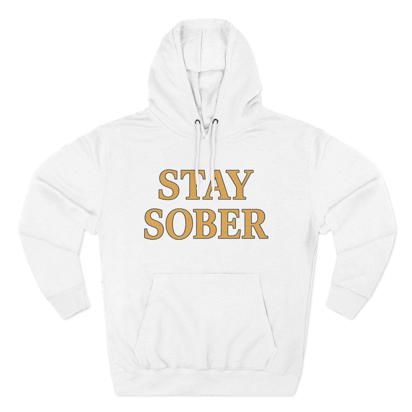 Stay Sober x Faith Hoodie – Gold & Black Christian Recovery Design