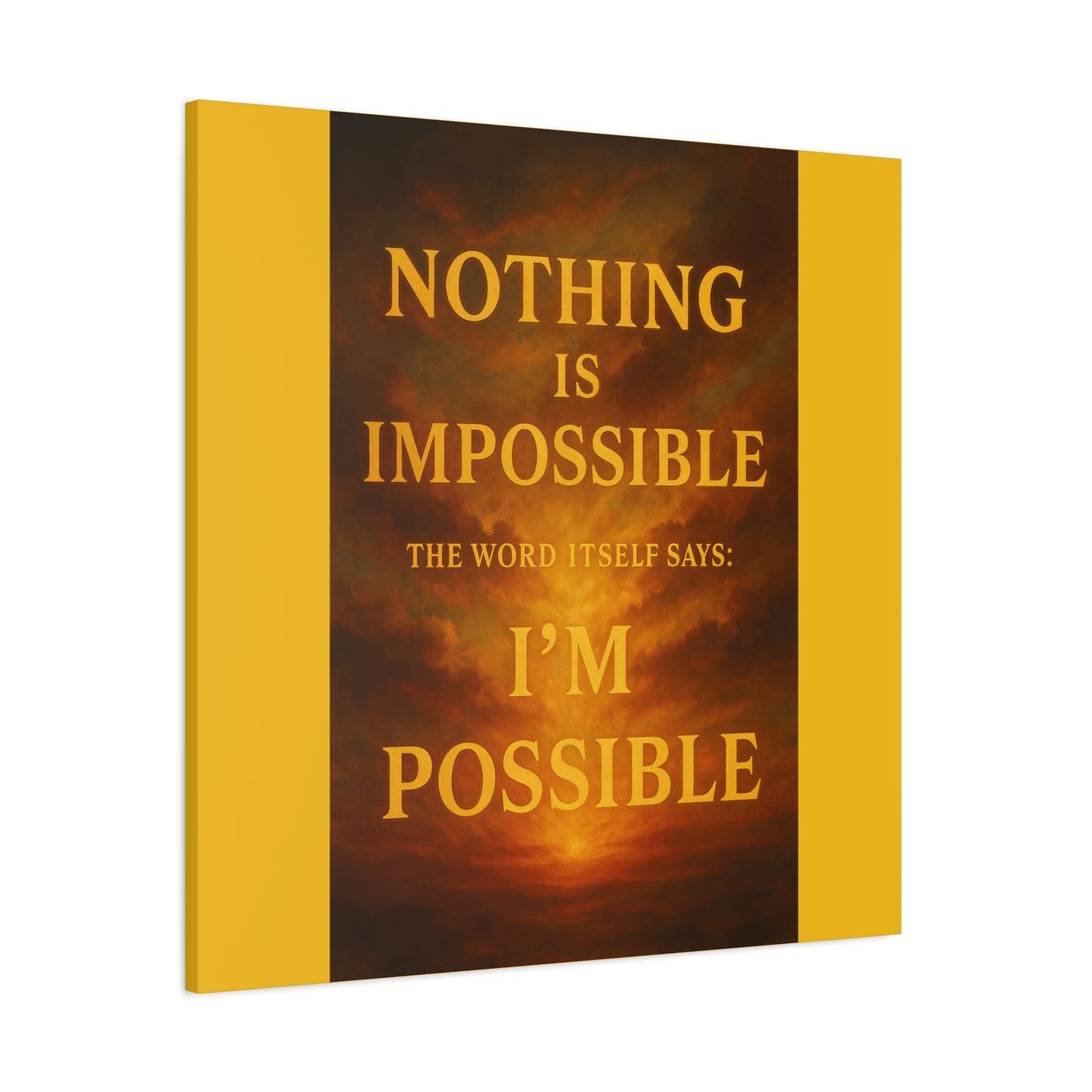 Inspirational Canvas Print, Motivational Wall Art, Positive Quote Decor, Home Office Wall Art, Gift for Dreamers