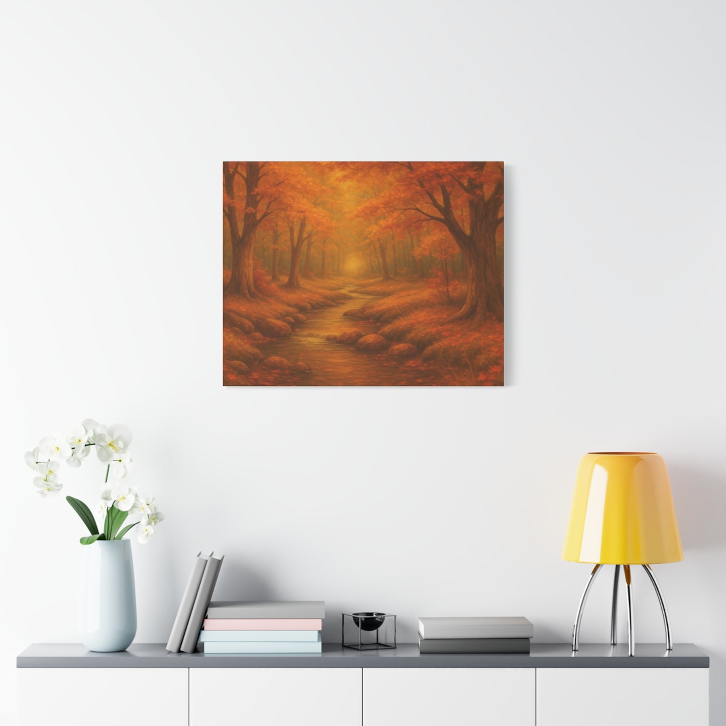 Autumn Landscape Canvas Print, Cozy Home Decor, Fall Wall Art, Nature Inspired Gift, Thanksgiving Decoration