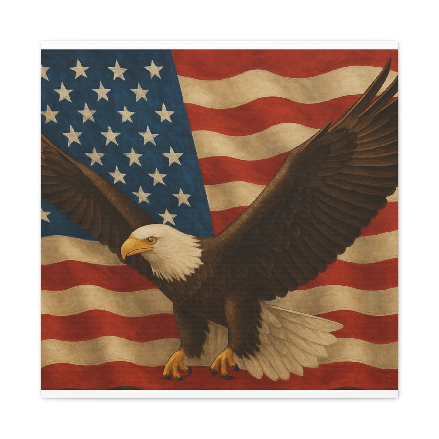 American Eagle Canvas Wall Art, Patriotic Home Decor, Stretched Artwork for Veterans, Independence Day Gift, 12x16 Inch Canvas, [...]