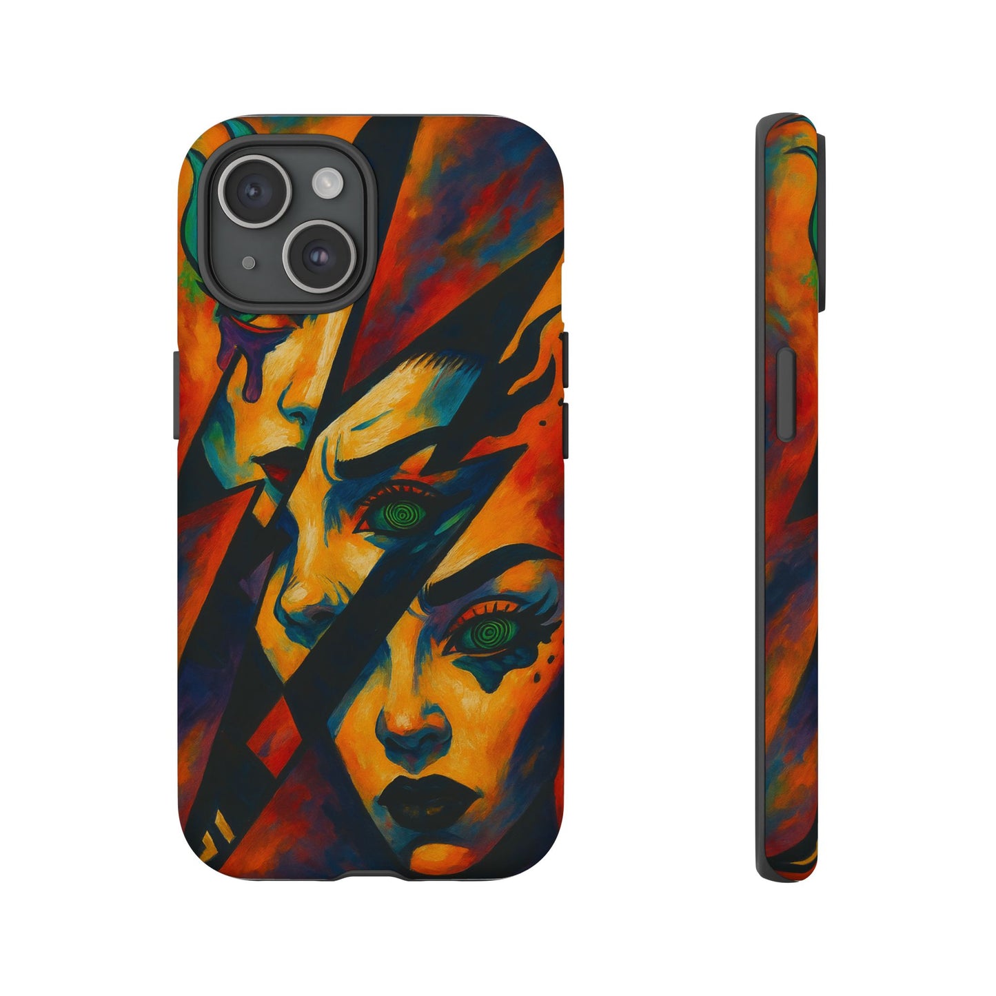 Vibrant Phone Case with Edgy Art, Tough Cases for Trendsetters, Unique Gift for Art Lovers, Colorful Phone Accessory, Protection and Style