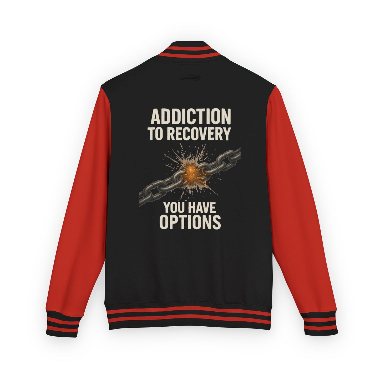 Unisex Heavyweight Letterman Jacket - Vintage Style, Perfect Gift for Recovery and Motivation, Casual Wear, Sports Jacket, College Style
