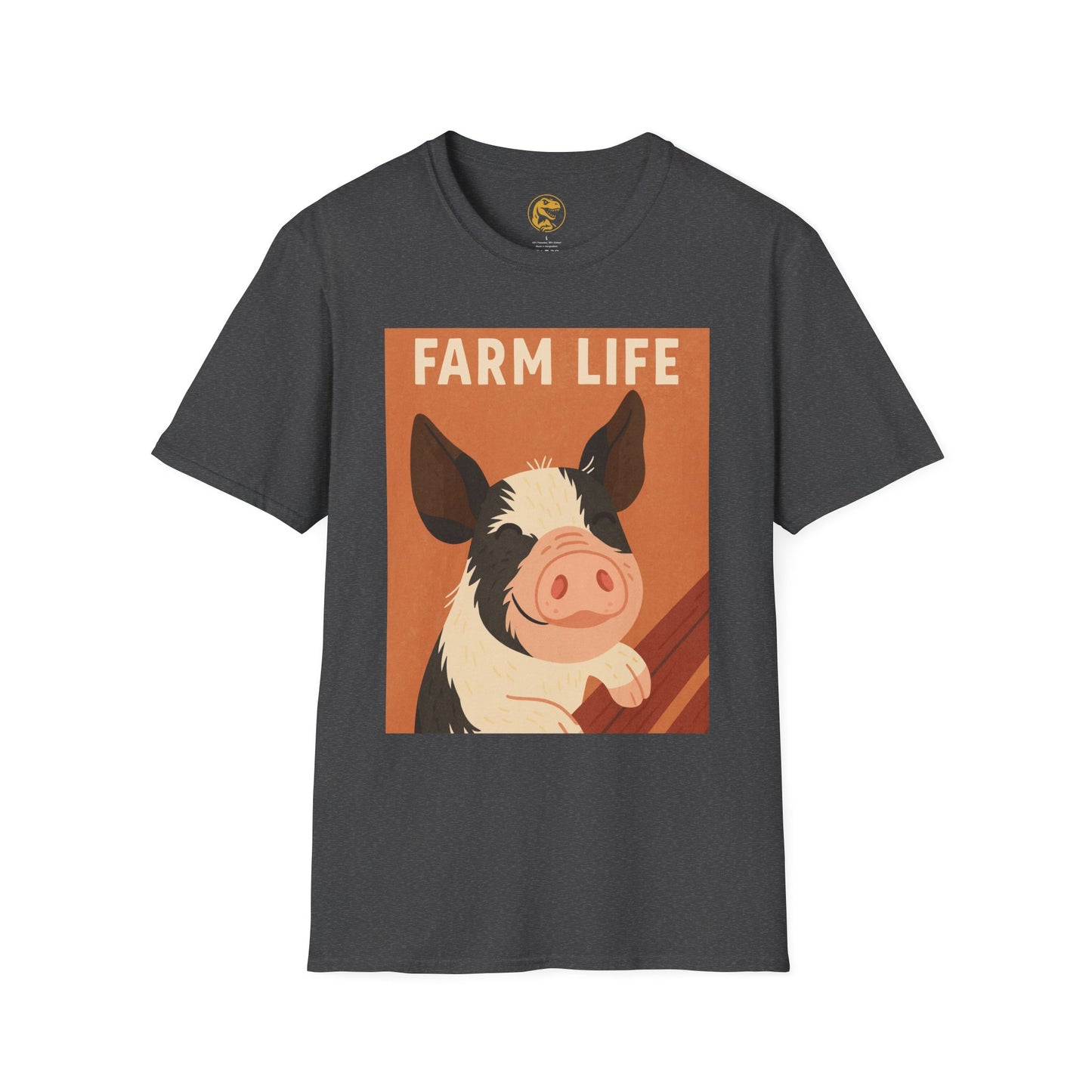 Farm Life pig Unisex Soft style T-Shirt, Casual Farm Tee, Cute Pig Graphic Shirt, Animal Lover Gift, Farm house Apparel