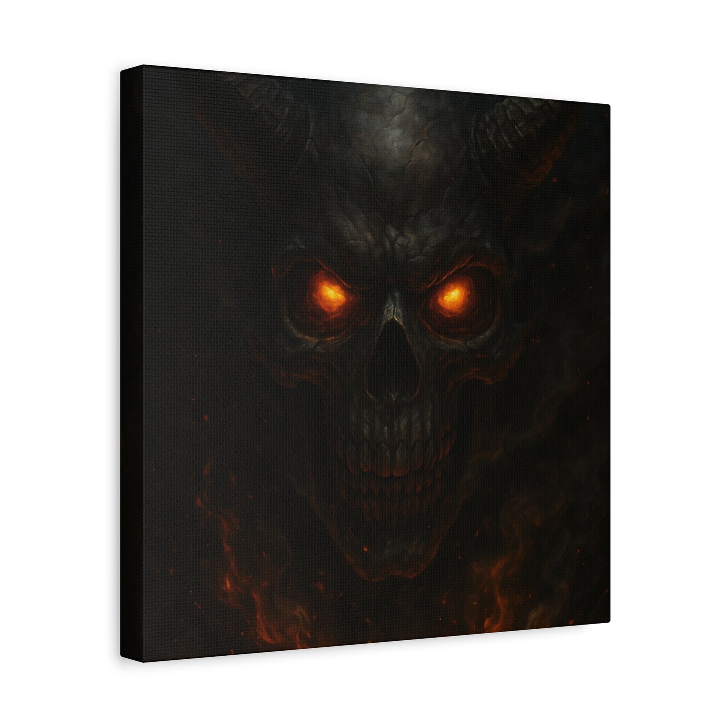 Dark Fantasy Wall Art, Matte Canvas with Fiery Skull Design, Demon Home Decor, Gothic Wall Decor, Unique Gift for Halloween, Edgy [...]