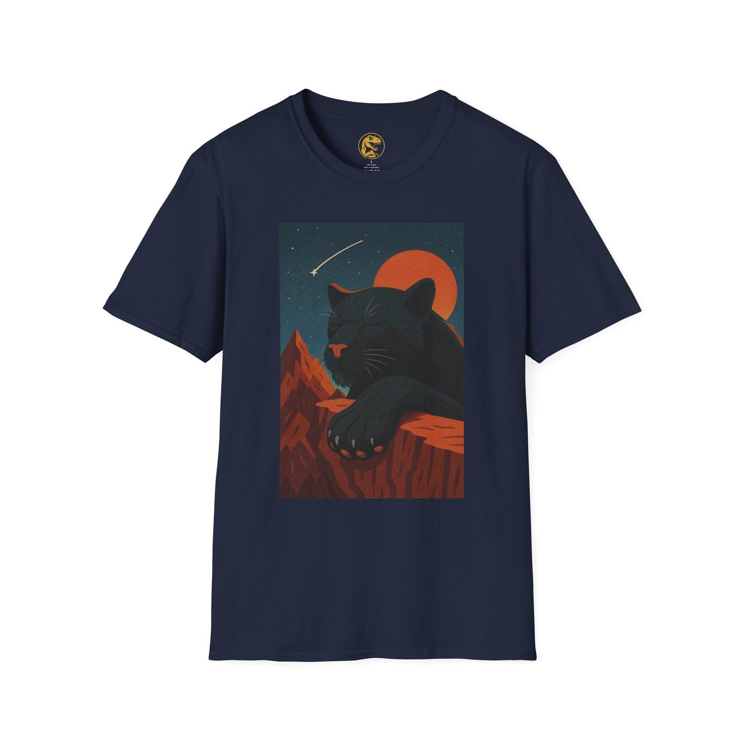 Midnight Panther T-Shirt, Unisex Tee, Nature Lover Gift, Casual Wear, Graphic Shirt, Animal Lover Apparel