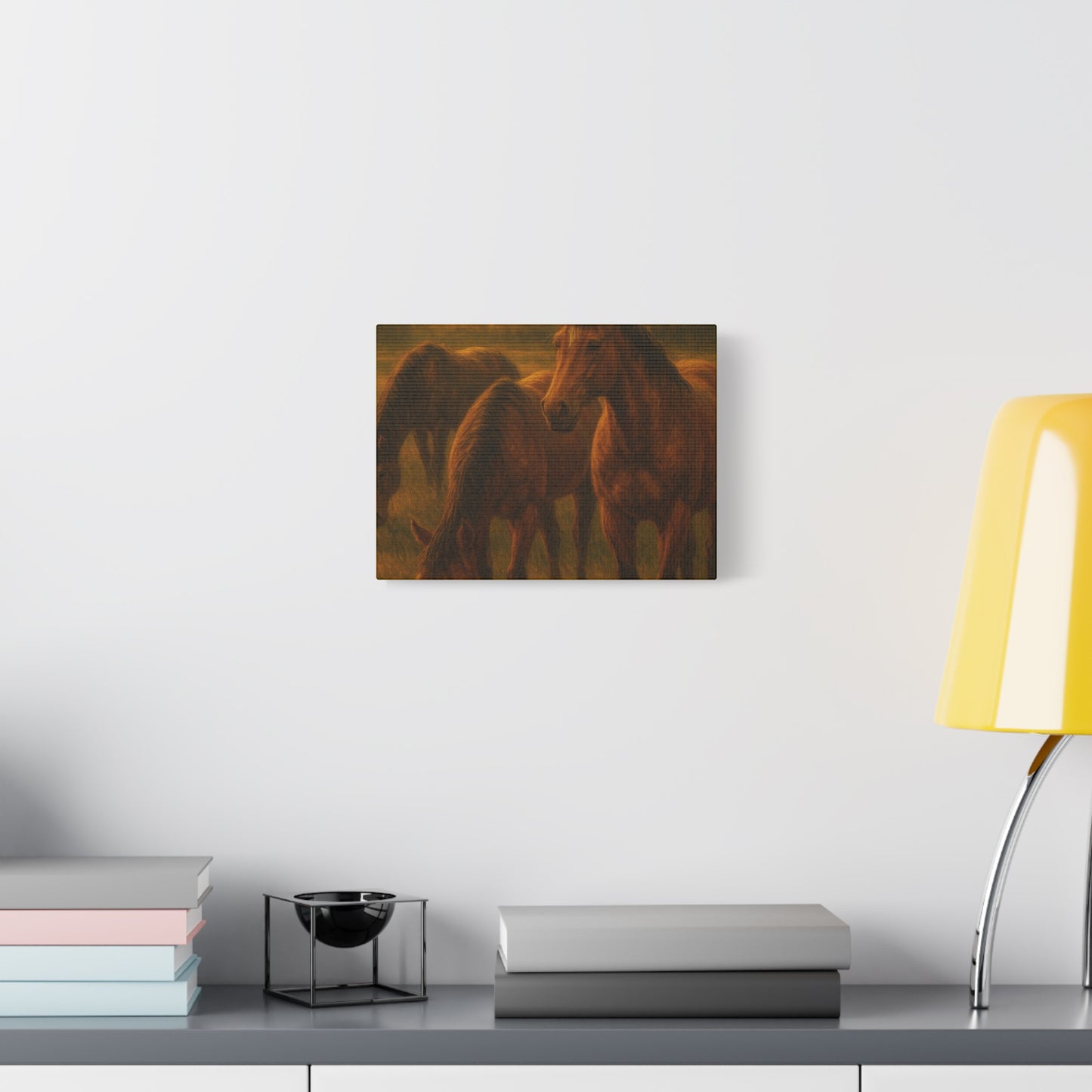 Rustic Horse Artwork Canvas, Equine Home Decor, Horse Lover Gift, Farmhouse Wall Art, Equestrian Decor, Nature Inspired