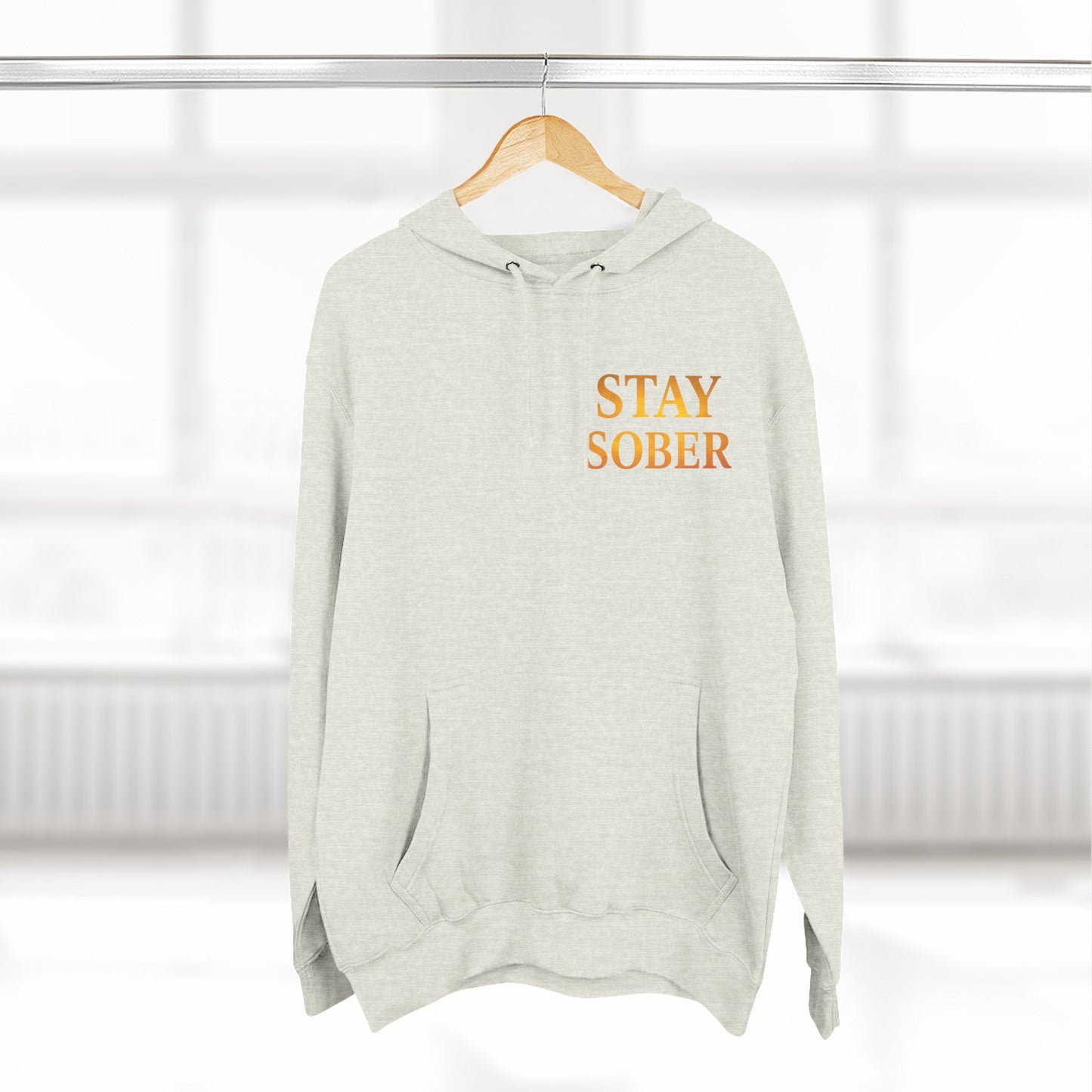 Inspirational Fleece Hoodie, Motivational Gift for Wellness, Stay Sober Apparel, Positive Affirmation Hoodie, Recovery Support Clothing