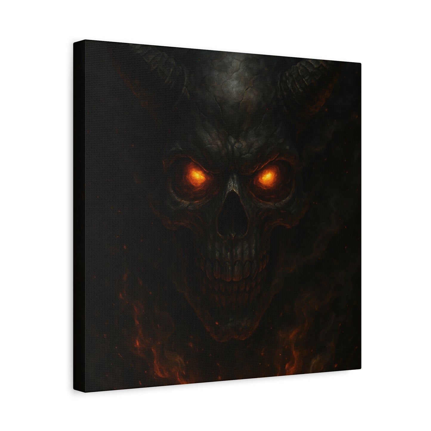 Dark Fantasy Wall Art, Matte Canvas with Fiery Skull Design, Demon Home Decor, Gothic Wall Decor, Unique Gift for Halloween, Edgy [...]