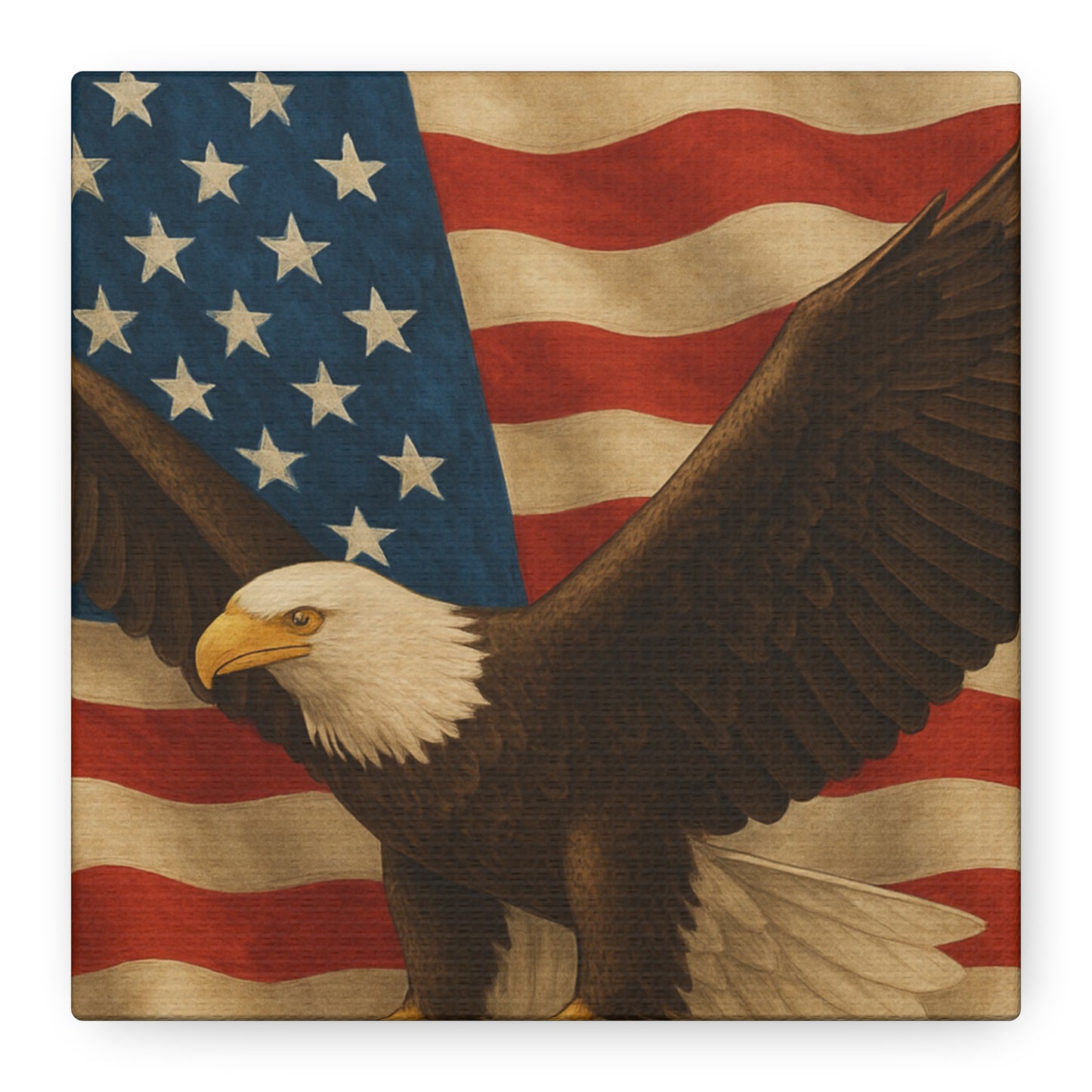 American Eagle Canvas Wall Art, Patriotic Home Decor, Stretched Artwork for Veterans, Independence Day Gift, 12x16 Inch Canvas, [...]