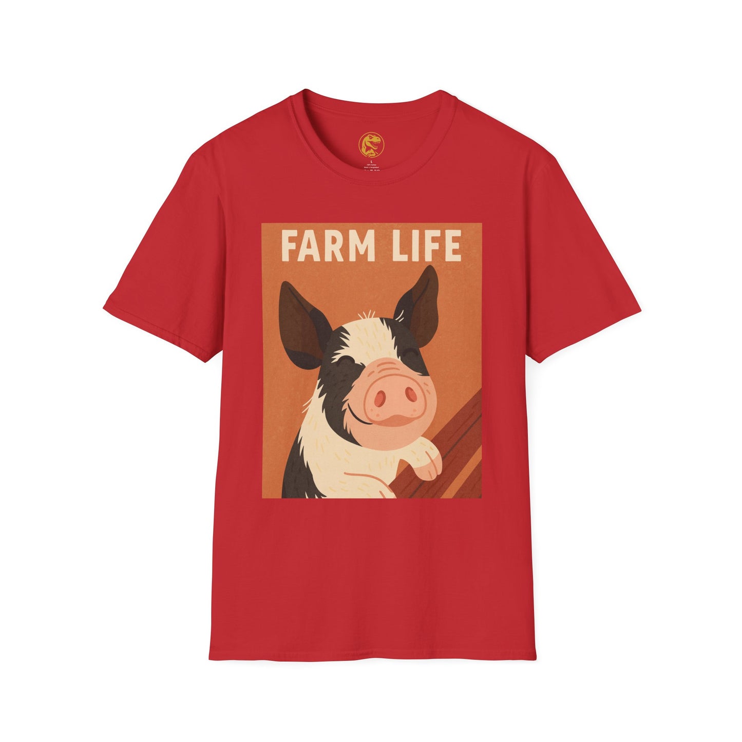 Farm Life pig Unisex Soft style T-Shirt, Casual Farm Tee, Cute Pig Graphic Shirt, Animal Lover Gift, Farm house Apparel