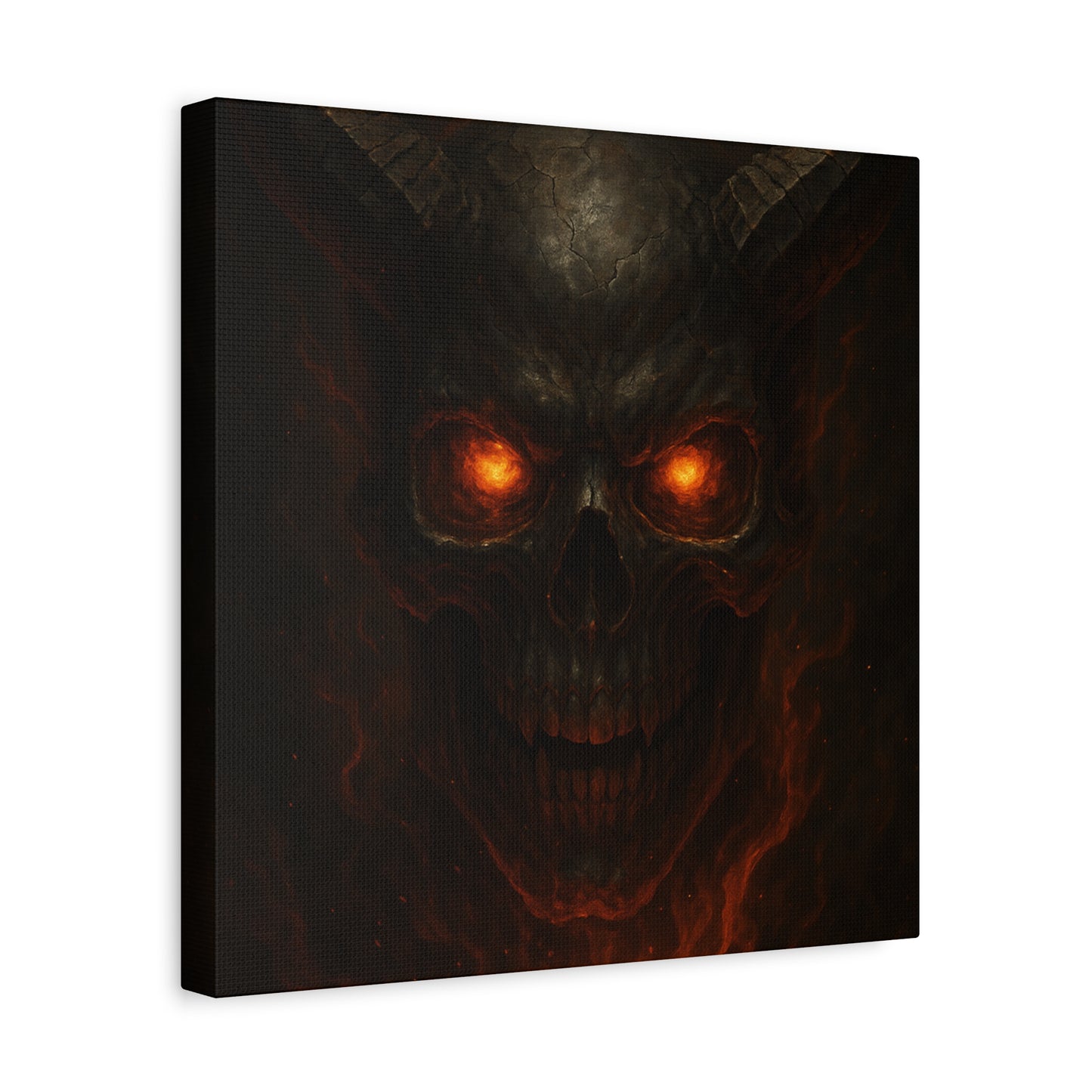 Gothic Wall Art Canvas, Dark Decor for Halloween, Gift for Horror Fans, Scary Home Wall Hanging, Edgy Room Decor