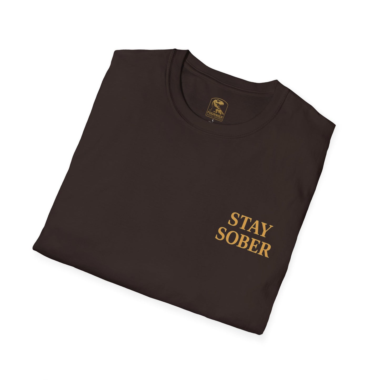 Sobriety Motivation Tee Shirt - Unisex Softstyle T-Shirt All Gas No Breaks Stay Strong Be Real