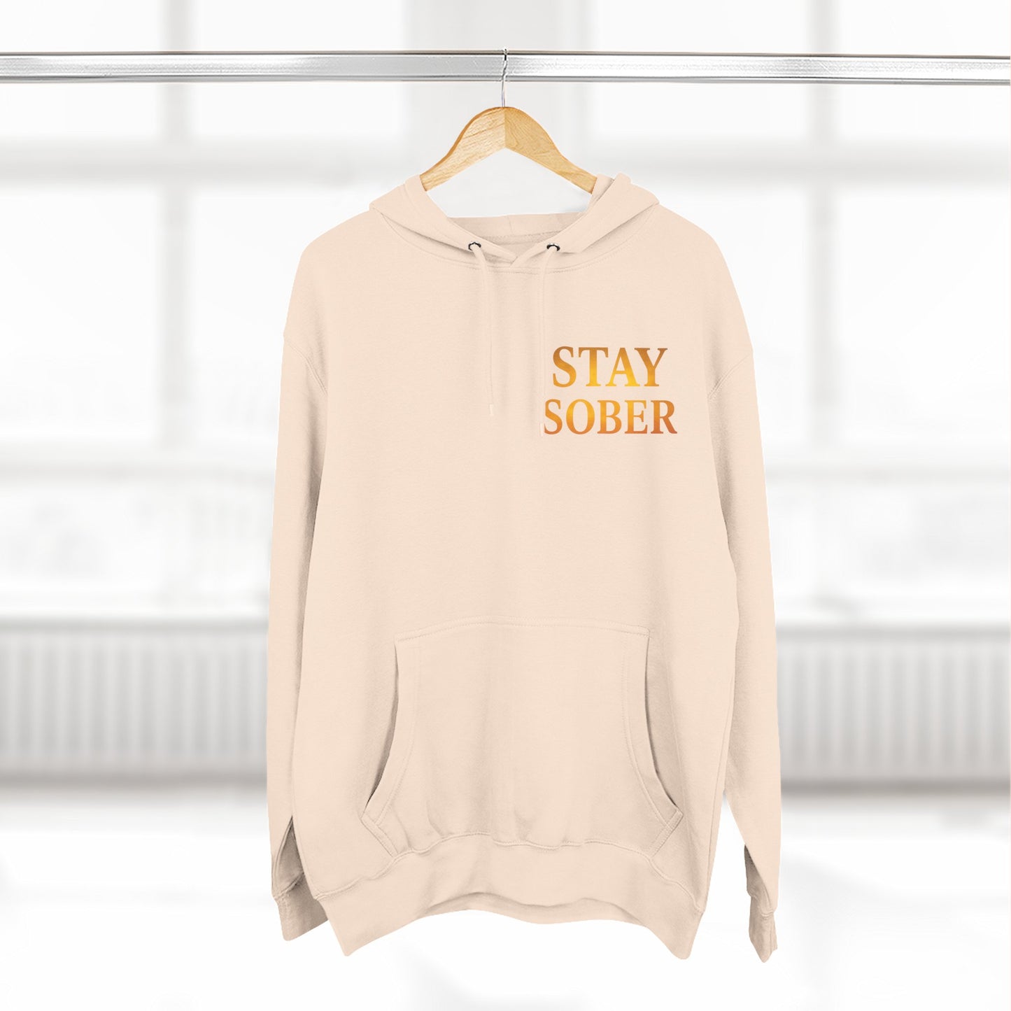 Inspirational Fleece Hoodie, Motivational Gift for Wellness, Stay Sober Apparel, Positive Affirmation Hoodie, Recovery Support Clothing