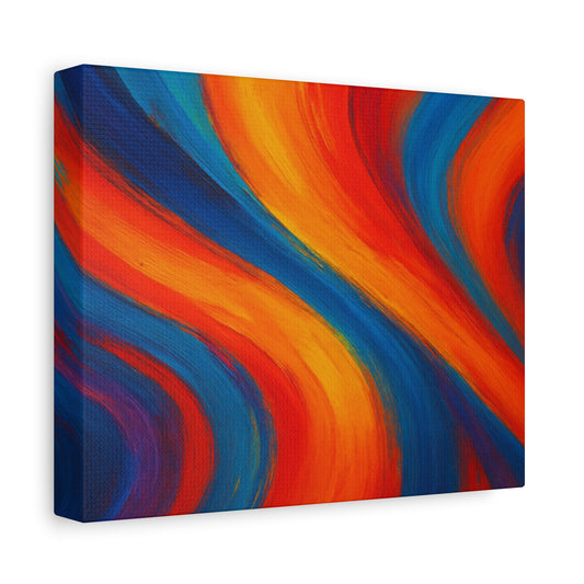 Vibrant Abstract Wall Art Canvas, Colorful Home Decor, Modern Art Piece, Gift Idea for Art Lovers, Living Room Decor, 1.25" Stretched Canvas