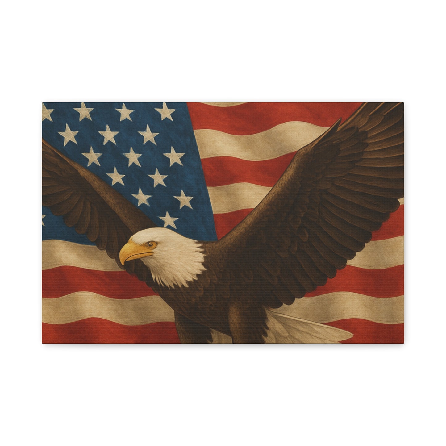 American Eagle Canvas Wall Art, Patriotic Home Decor, Stretched Artwork for Veterans, Independence Day Gift, 12x16 Inch Canvas, [...]