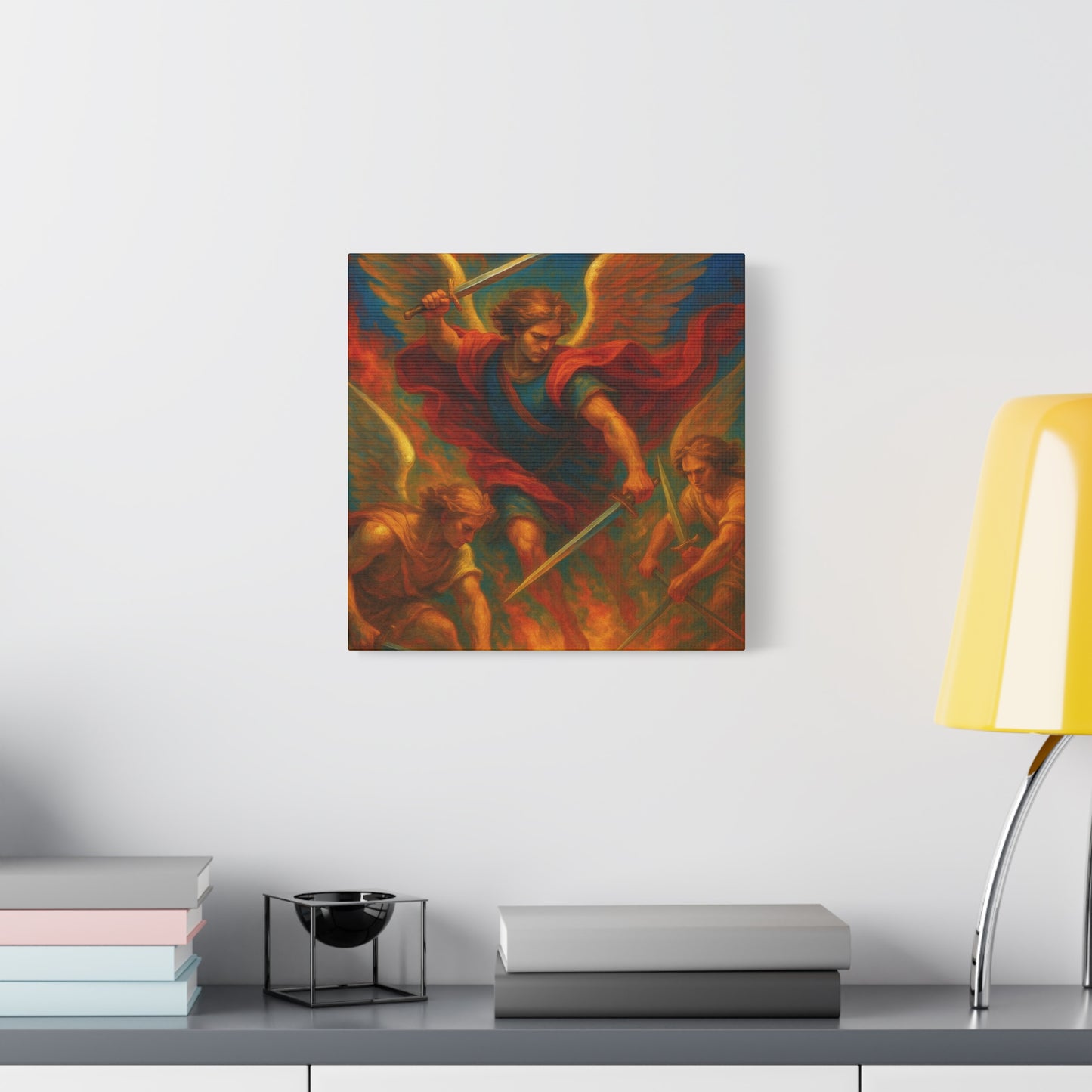 Divine Art Canvas, St Michael Wall Decor, Spiritual Home Decor, Inspirational Gift, Saint Art Print, Religious Wall Art