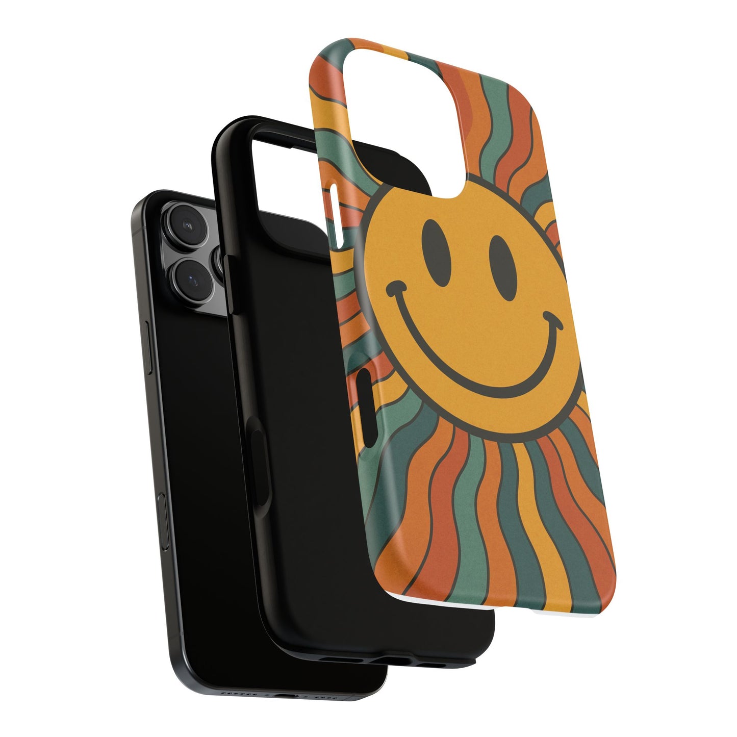 Colorful Smiley Phone Case, Retro Vibe Phone Cover, Cute Gift for Kids and Adults, Fun Protector for Everyday Use, Eco-Friendly Merchandise