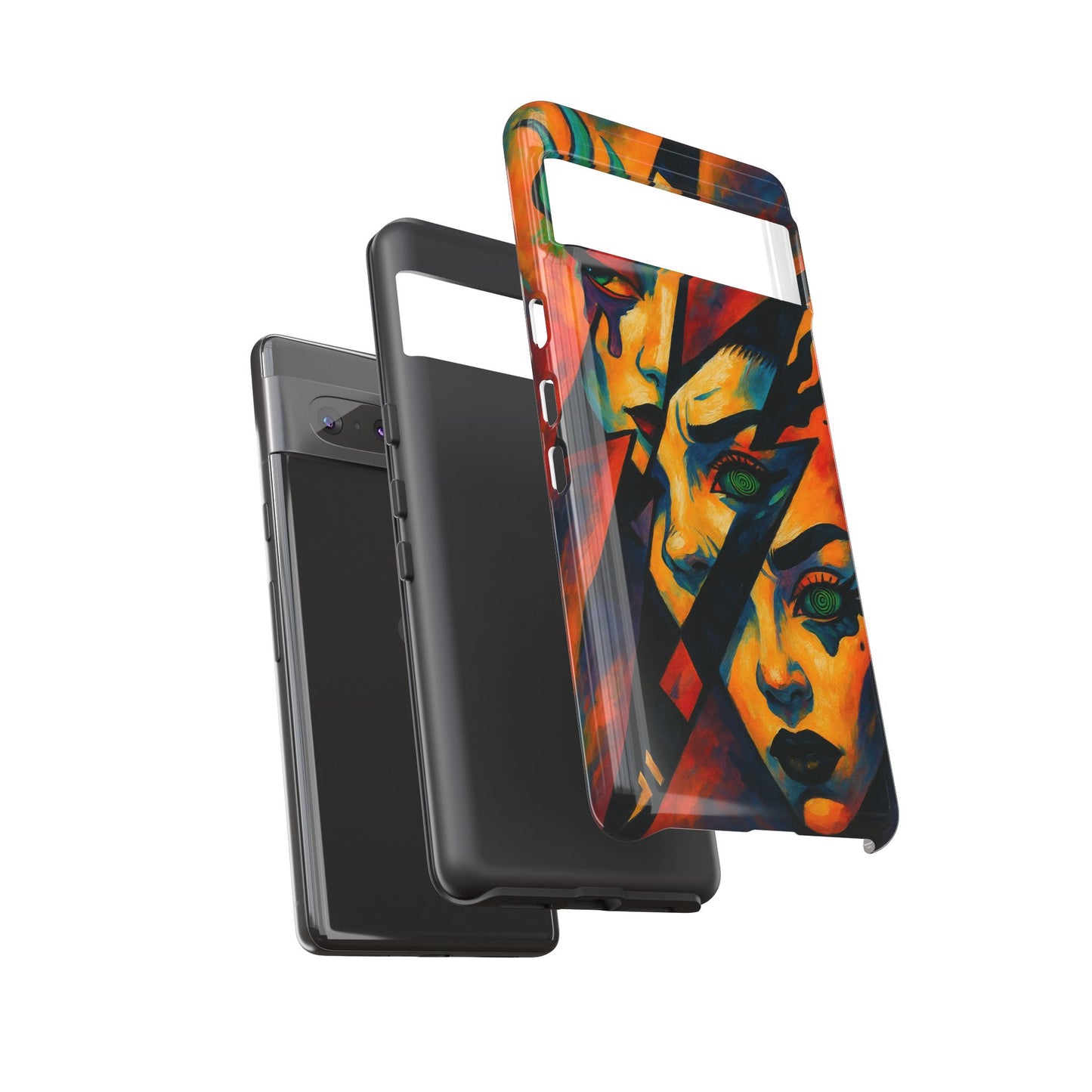 Vibrant Phone Case with Edgy Art, Tough Cases for Trendsetters, Unique Gift for Art Lovers, Colorful Phone Accessory, Protection and Style