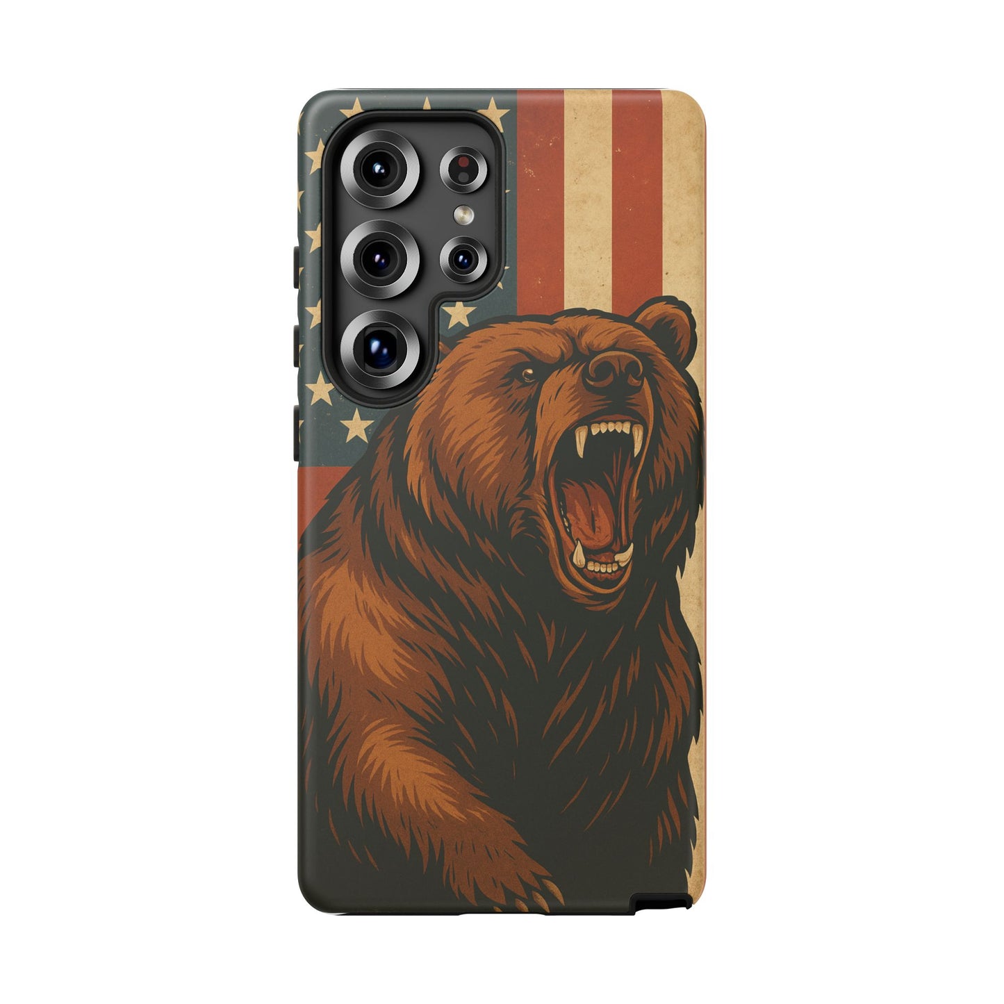 Tough Cases - Patriotic Bear Phone Case, Custom Phone Cover, Strong Protective Case, USA Flag Design, Gift for Outdoors Lovers