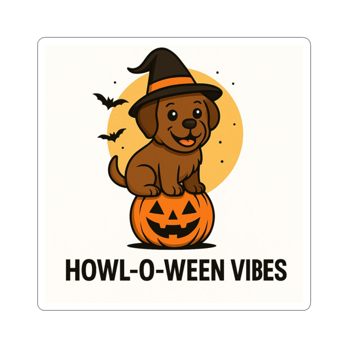 Halloween Dog Stickers, Cute Kiss-Cut Stickers, Howl-O-Ween Vibes, Fun Decor for Laptops, Gifts for Pet Lovers