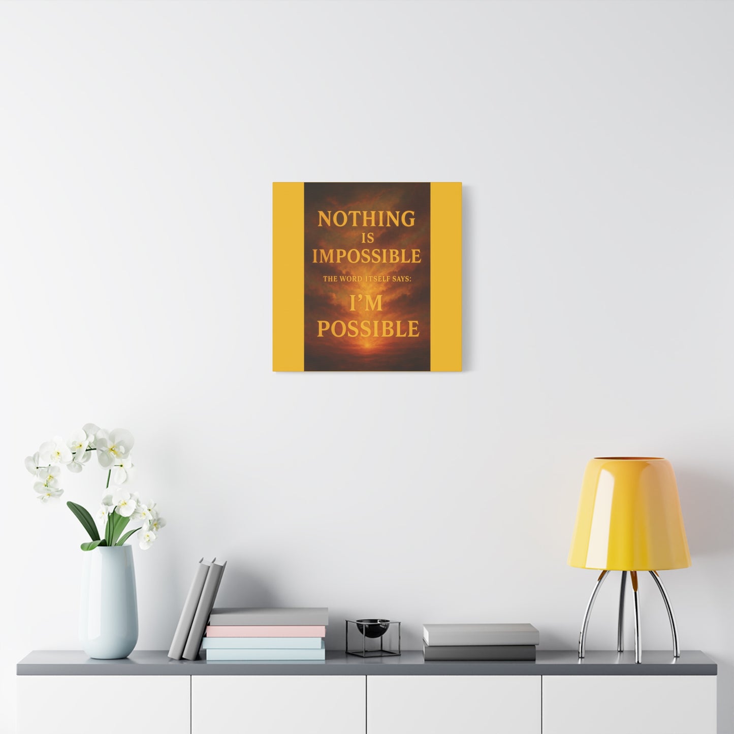 Inspirational Canvas Print, Motivational Wall Art, Positive Quote Decor, Home Office Wall Art, Gift for Dreamers