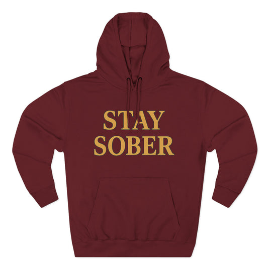 Stay Sober x Faith Hoodie – Gold & Black Christian Recovery Design