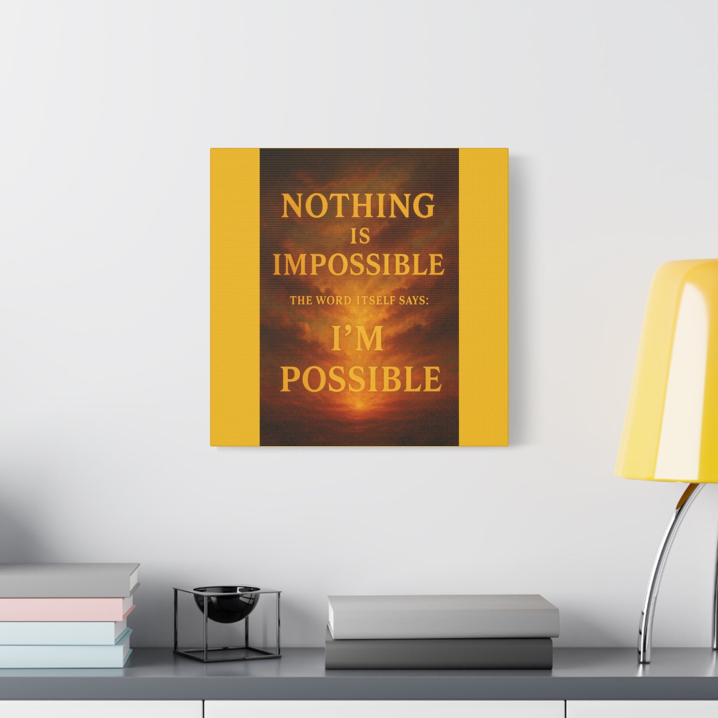 Inspirational Canvas Print, Motivational Wall Art, Positive Quote Decor, Home Office Wall Art, Gift for Dreamers